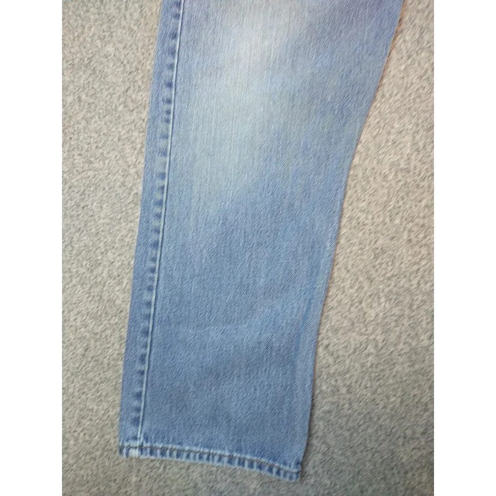 Levis 505 Regular Fit Jeans Mens 38x29 Light Wash Blue Straight Leg Denim Cotton